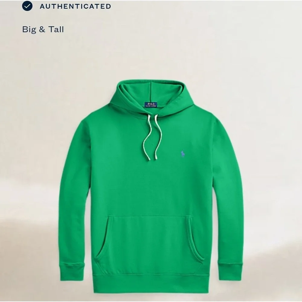 Polo Ralph Lauren Big & Tall Green Pullover Hoodie Men's Size 4XB NWT $148